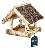 KOTARBAU® Vogelhaus zum Aufhängen Vogelfutterhaus aus Birkenholz Vogelfutterspender Futterhaus...