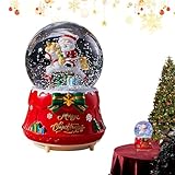 Weihnachtsschneekugel - Schneekugel mit Musik Glitzernde Weihnachtsmusikbox, kreative Schneekugel...