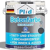 plid® Betonfarbe Innen & Außen Frostsicher Anthrazitgrau 0,75L - Flüssigkunststoff...