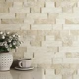 VAOVI Selbstklebende Metrofliese Küche Wand Matt Marmor Klebefliese Mosaikfliese Selbstklebend...