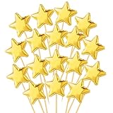 100 Stück Stern Cupcake Topper Goldene Kleiner Sterne Tortendeko Gold Glitzern Kuchen Deko Pu Leder...