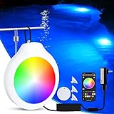 DeeprBlu Poolbeleuchtung Unterwasser, Tauchbare LED Lichter IP68 Wasserdicht, Poolbeleuchtung...