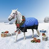 Meulbaty 125 cm Pferdedecke, 1200D wasserdichte Poly-Pferdedecke, strapazierfähige, reißfeste,...