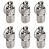 AMATHINGS Adressanhänger Hund (2 cm Länge – 6 Stück – Silber) – Halsband Anhänger für...