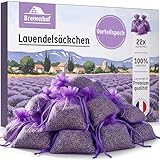 Brevenhof® 22x Lavendel Duftsäckchen - Mottenschutz für Kleiderschrank bei Kleidermotten* -...
