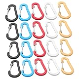 UPKOCH 20Stücke Aluminium Karabinerhaken D Förmige Schnallen Für Schlüssel Rucksäcke Und...