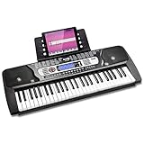 RockJam 54 Key Keyboard Piano with Power Supply, Sheet Music Stand, Piano Note Stickers & Simply...