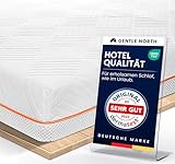 Hochwertiger Topper 90x200cm 7cm hoch - H3/H4 Matratzentopper mit weicher Gel-Memory- und...