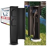 SSC-LUXon PALISO Design Steckdosensäule mit 2X Steckdosen für Garten & Außen - Energiesäule mit...