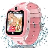 Ruopoem Smartwatch Kinder, 4G Kinder Smartwatch mit GPS mit SIM Videoanruf, GPS Uhr Kinder Anrufen...