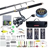 Goture Angelset mit Teleskop-Angelruten (24T Carbon), 1,8m Angelrute Set Komplett 5.2:1 Spinnrolle,...