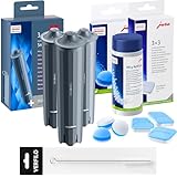 VERFILO Pflegeset für Kaffeemaschinen kompatibel mit JURA: 3x CLARIS Smart+ Filter (24233),...