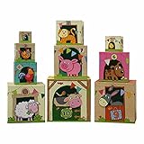 Haba 5879 - Stapelwürfel Auf dem Land, lustiges Stapelspiel für Babys ab 1 Jahr, Stapelwürfel aus...