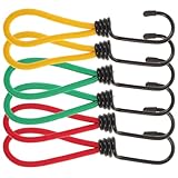 iplusmile 6 Stück Elastische Befestigungsschnur mit Haken Hochelastisches Latex Zeltseil für...