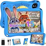 SUAAT Android 15 Kinder Tablet, 9 Zoll HD Display Kids Tablet, 12 + 32 GB(2TB TF), WiFi 5G, iWAWA,...