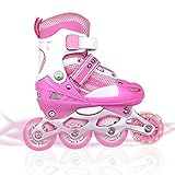 Inlineskates für Kinder, Mädchen, verstellbare Rollschuhe für Kinder von 3 bis 9 Jahren,...