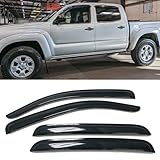 Set mit 4 Stück Rauch-Fenster-, Sonnen- und Regenblenden, Windabweiser für Toyota Tacoma...