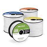Brotree Polyesterseil 3mm x 50m Weiß - 100% Polyester Seil Schnur Kordel auf Spule - 100KG...