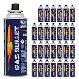 Gas Bullet ® Gaskartusche 227g passend für Gaskocher und Geräte mit Bajonett-Ventil Anschluss...
