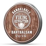 Viking Revolution - Bart Balsam mit Sandelholzduft & Argan- & Jojobaöl - Bartwachs - Stylt, Stärkt...