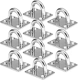 10 Stück Augplatte Edelstahl mit Öse, M5 Edelstahl Decksplatte Robust Ösenplatte Augenplatte,...