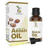 Arganöl BIO 50ml - 100% kaltgepresst, vegan, in Glasflasche - Haut und Haaröl ohne Silikon und...