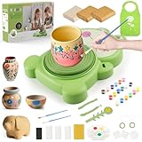 MYDOVA Töpferscheibe für Kinder, komplettes Töpfer-Malset, Kunst und Handwerk für Kinder im...