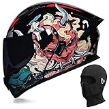 Yirunfa Motorradhelm Klapphelm Herren Motorräder Integrierter Motorrad Helm Modularer Motorrad Helm...