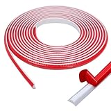 pclapora 5M Weiß Flexible Zierleiste，TPE Selbstklebend Deckenleisten，9 x 12mm Flexible...