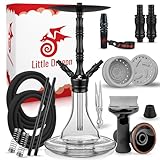 Little Dragon® Shisha Set Komplett - Shisha 2 Anschlüsse + edles Shisha Zubehör - Grandioser...