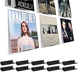 BiJun Vinyl Wandhalterung, 10 Stück, schwarze Metall-Vinyl-Halterung, Wandregal, minimalistische...