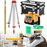 YANGYMM 360 ° Rotationslaserspiegel Rotes Strahl Selbstniveau Vertikal Horizontaler...