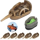 Feeder Zubehör, 5 in 1 Karpfenangeln Feeder Set Method Feeder Karpfenangeln Zubehör Inline Blei...