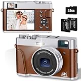 CAMKORY 4K Digitalkamera mit 32G Karte 48MP Autofokus Kamera Fotokamera Optischer Sucher 16X Zoom...