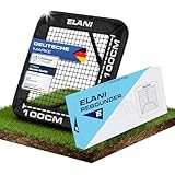 ELANI - Rebounder für Fußball Kinder - 1x1m mit Schutzrand & 6 Heringen für sicheren Stand -...