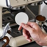 Palumma 100 Stück ungebleichte Espressofilter, 51/53/58 mm, Ersatz für runde Kaffeemaschinen (51...