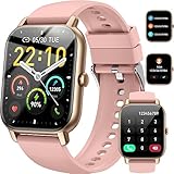 Smartwatch für Damen Herren, 1,85 Zoll Touchscreen mit Bluetooth Anrufe, IP68 Wasserdicht...