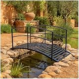 HTI living Zierbrücke/Teichbrücke aus Metall dekorative Gartenbrücke für Teiche Beete...