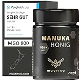 maorika - Manuka Honig 800 MGO + 250g im Glas (lichtundurchlässig, kein Plastik) - laborgeprüft,...