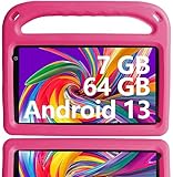 GOODTEL 2024 Neueste Android 13 Kinder-Tablet 7 Zoll, 7GB RAM+64GB ROM, WLAN 6, GPS, Bluetooth, Quad...