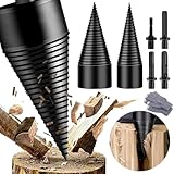 Holzspalter Bohrer 45mm+32mm mit 4PCS Bohrgriffe,Bohrkegel Holzspalter,Holzspalter Schraube...