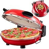 Pizzaofen elektrisch mit 32 cm Pizzastein | 390°C | Pizzabackofen | Pizza-Backstation |...