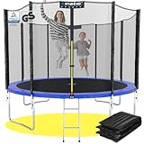 KINETIC SPORTS Trampolin Outdoor 'Salto Plus' Ø 244 cm – TÜV Rheinland geprüft, Komplett-Set...