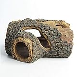 hygger Aquarium Deko Höhle Aquarium Holz Aquarium Ornament Hohl Stamm Simulation Baumstamm Holz...