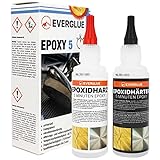 Everglue 5 Minuten Epoxy 200g 2K Epoxidharz mit Härter transparent und hitzebeständig zum Kleben...