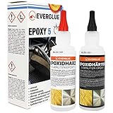 Everglue 5 Minuten Epoxy 200g 2K Epoxidharz mit Härter transparent und hitzebeständig zum Kleben...