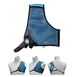 BICASTER Brustschutz für Bogensport RH gepolstert verstellbar (Blau, L)