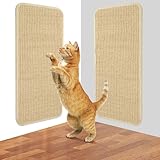 Kratzmatte Katze, 2er Pack 50x25CM Kratzbretter Katze. Sisal Teppich Katzen, verschleißfest und...