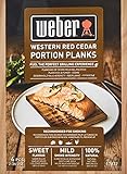Weber Zendernholz Räucherbretter - Klein (11 x 15cm), 4er Pack, süßes, mildes Aroma, ideal für...