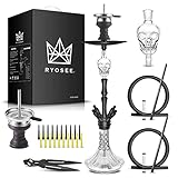 RYOSEE 80cm Komplettes Shisha-Set, 2 Schläuche und Griffe, Totenkopf-Ölsammler,...